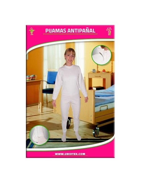 PIJAMA ANTIPAÑAL SANITIZED T/LARGO BLANCO | Ubiotex®