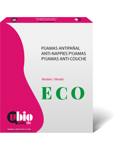 PIJAMA ANTIPAÑAL ECO T/CORTO BLANCO S   | Ubiotex®