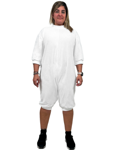 PYJAMA POUR L’INCONTINENCE ECO T/COURT BLANC | Ubiotex®