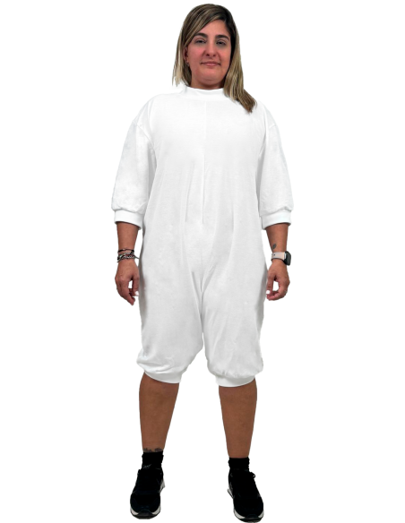 PIJAMA ANTIPAÑAL ECO T/CORTO BLANCO   | Ubiotex®