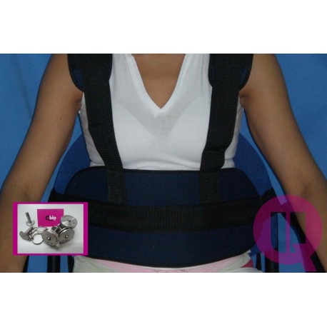 CINTURA ADDOMINALE IMBOTTITA POLTRONA CON BRETELLE IRONCLIP | Ubiotex®