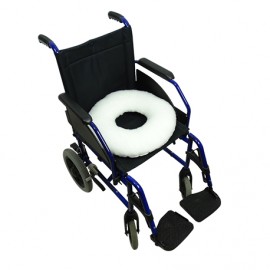 SANITIZED SITZKISSEN RUND MIT LOCH FARBE WEISS | Ubiotex® 2