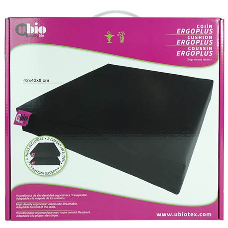 CUSCINO ERGOPLUS NERO D/ 70 42x42x8 | Ubiotex®
