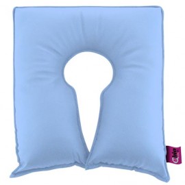 SANILUXE SQUARE HORSESHOE CUSHION LIGHT BLUE